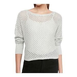 New EXPRESS ~ Metallic Open Stitch Dolman Sleeve Sweater Medium RET $59